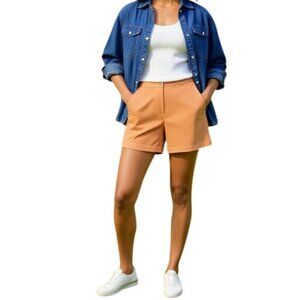 Lauren Ralph Lauren 100% Cotton Shorts with Side Adjuster Tabs